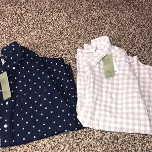 Goodfellow & Co. Polka Dot and Checkered Button-Up Shirts Mens XXL | NWT
